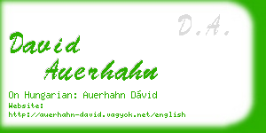 david auerhahn business card